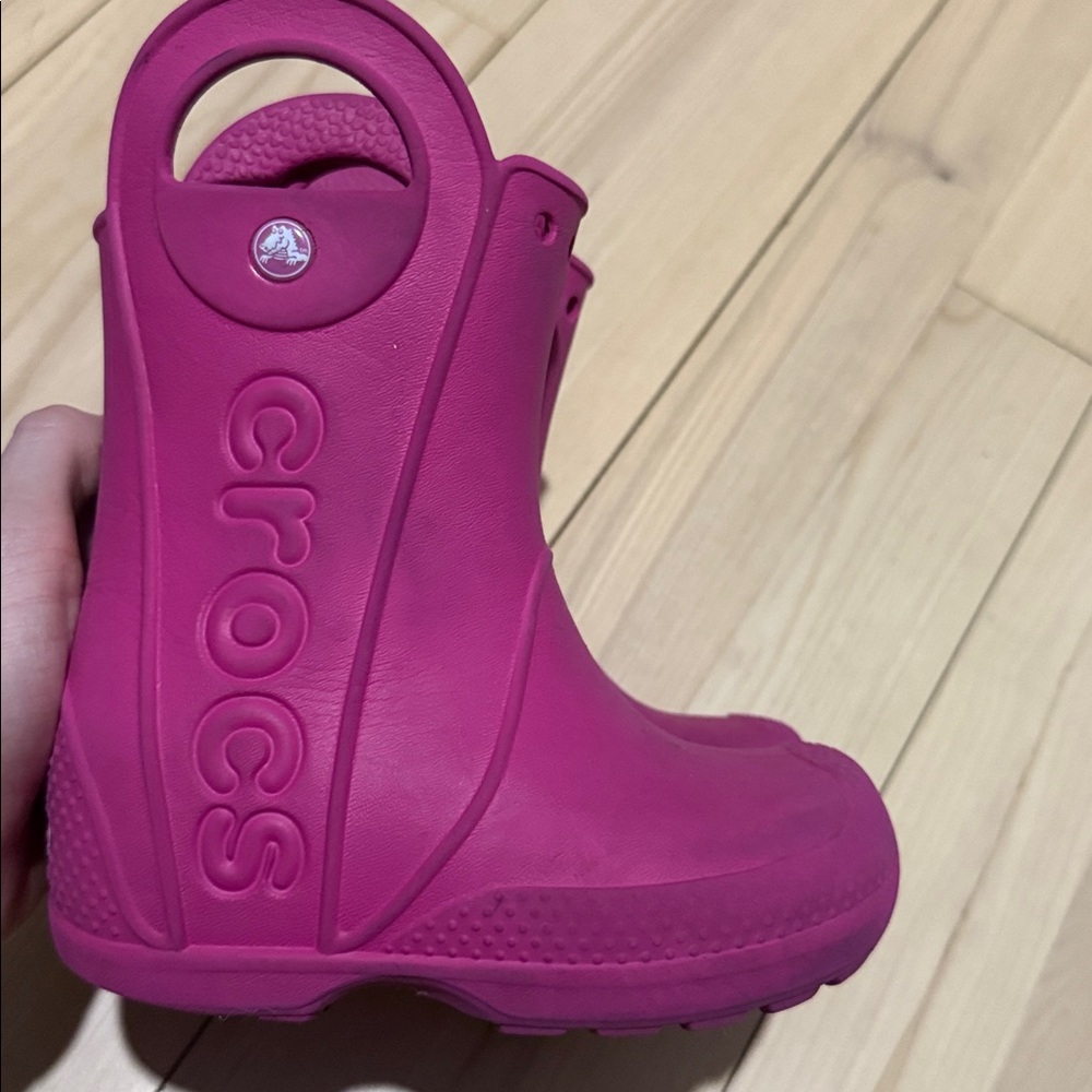Crocs Pink Boots Size 9 - Picture 7 of 8